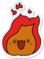 sticker cartoon illustration kawaii cute fire flame png