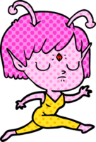 Cartoon Alien-Mädchen png