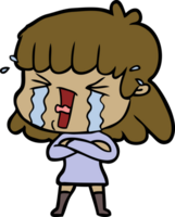 cartoon woman in tears png