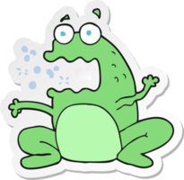 autocollant d'une grenouille de dessin animé png