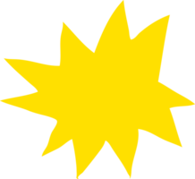 platt Färg illustration av explosion symbol png