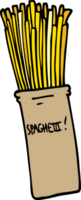 cartone animato scarabocchio vaso di spaghetti png