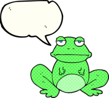hand drawn comic book speech bubble cartoon frog png