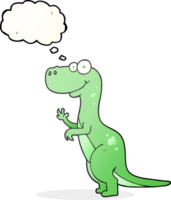 hand drawn thought bubble cartoon dinosaur png