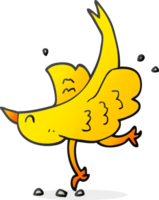 main tiré dessin animé oiseau png