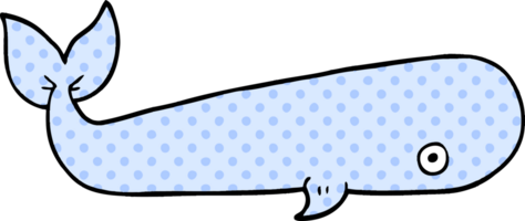 cartone animato doodle balena di mare png