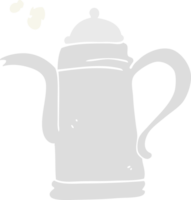 flache farbillustration des kaffeekessels png