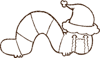 huilen rups- houtskool tekening png