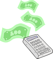 plat Couleur illustration de calculatrice compte argent png