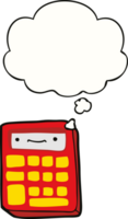 cartoon calculator with thought bubble png