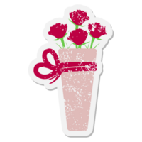 boeket van bloemen grunge sticker png