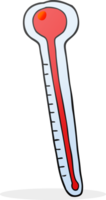 hand- getrokken tekenfilm thermometer png