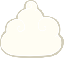cartoon doodle cloud symbol png