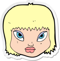 sticker of a cartoon annoyed face png