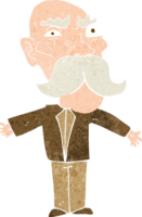 cartoon angry old man png