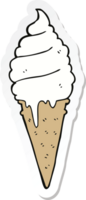 sticker of a cartoon ice cream png