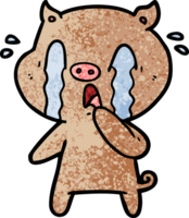 crying pig cartoon png