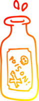 warm gradient line drawing of a cartoon poison png