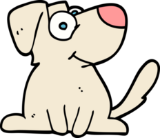 hand drawn doodle style cartoon happy dog png