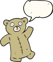 mano disegnato discorso bolla cartone animato orsacchiotto orso png