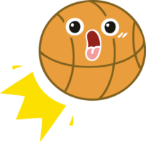 flat color retro cartoon of a basketball png