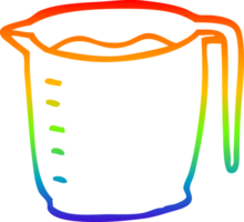 rainbow gradient line drawing of a cartoon jug png