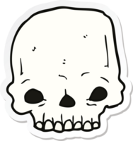 sticker of a cartoon spooky skull png