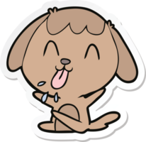 sticker of a cute cartoon dog png