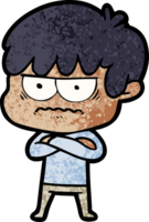 annoyed cartoon boy png