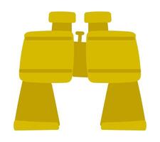 Camping binoculars in flat design. Optic hiking tool for travel navigation. illustration isolated. vector
