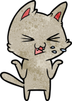 cartoon cat hissing png