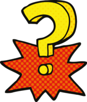 comic book style cartoon question mark png