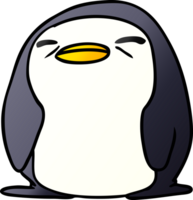 gradient cartoon illustration kawaii of a cute penguin png