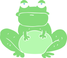 illustration en couleur plate de grenouille png