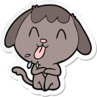 adesivo de um cachorro fofo de desenho animado png