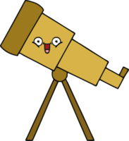 carino cartone animato di un' telescopio png