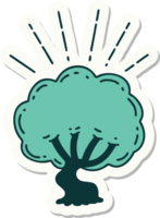 sticker of a tattoo style tree png