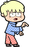 niño agotado de dibujos animados png