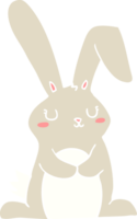 flat color style cartoon rabbit png