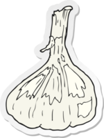 sticker of a cartoon garlic png