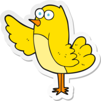 Aufkleber eines Cartoon-Vogels png