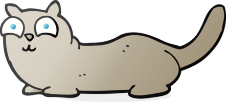 hand drawn cartoon cat png