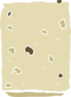 biscuit de dessin animé de style plat couleur png