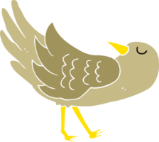 piatto colore illustrazione di uccello png