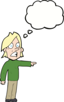 cartoon surprised man with thought bubble png