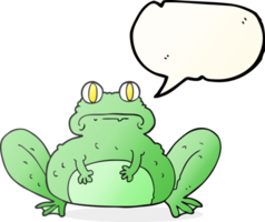 hand drawn speech bubble cartoon frog png