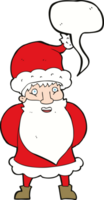 cartone animato Santa Claus con discorso bolla png