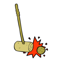 taco de croquet batendo bola png