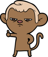 singe agacé de dessin animé png