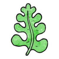 hand textured cartoon leaf png